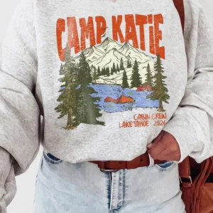 Custom Lake Tahoe Shirt Personalized Family Camping Trip Graphic Tee Vintage Mountain Cabin Crew T-Shirt