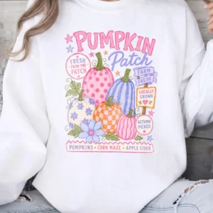 Pumpkin Patch T-Shirt Farm Fresh Fall Harvest Tee Cute Autumn Corn Maze And Apple Cider Shirt