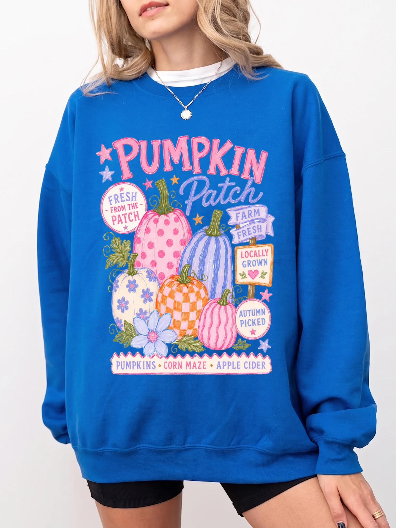 Pumpkin Patch T-Shirt Farm Fresh Fall Harvest Tee Cute Autumn Corn Maze And Apple Cider Shirt