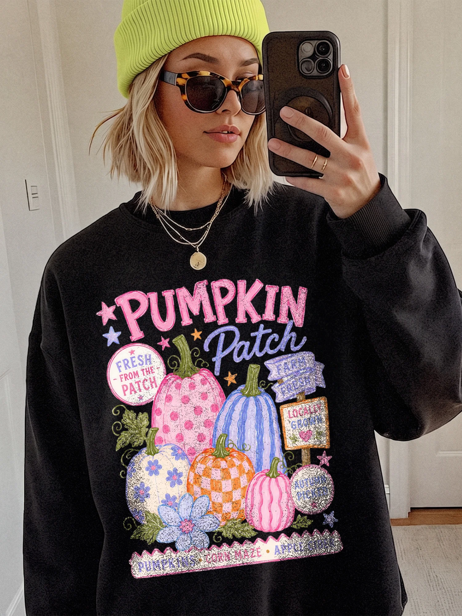 Pumpkin Patch T-Shirt Farm Fresh Fall Harvest Tee Cute Autumn Corn Maze And Apple Cider Shirt