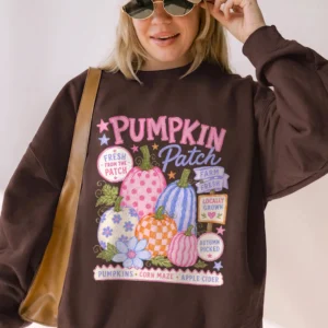 Pumpkin Patch T-Shirt Farm Fresh Fall Harvest Tee Cute Autumn Corn Maze And Apple Cider Shirt
