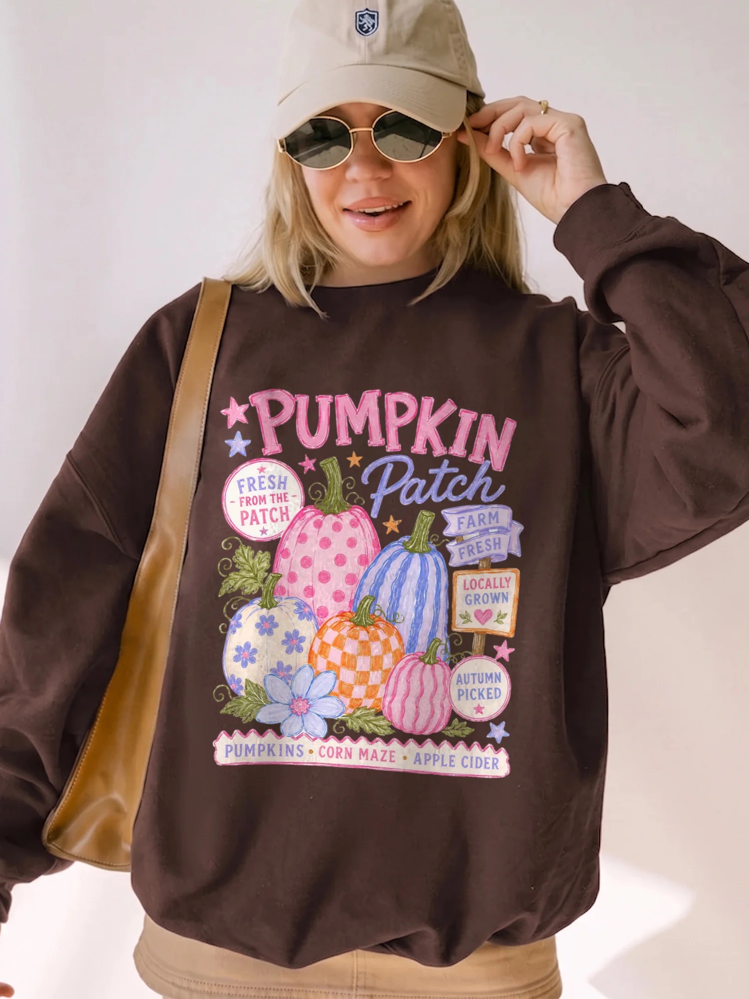 Pumpkin Patch T-Shirt Farm Fresh Fall Harvest Tee Cute Autumn Corn Maze And Apple Cider Shirt