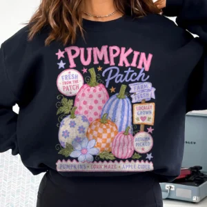 Pumpkin Patch T-Shirt Farm Fresh Fall Harvest Tee Cute Autumn Corn Maze And Apple Cider Shirt