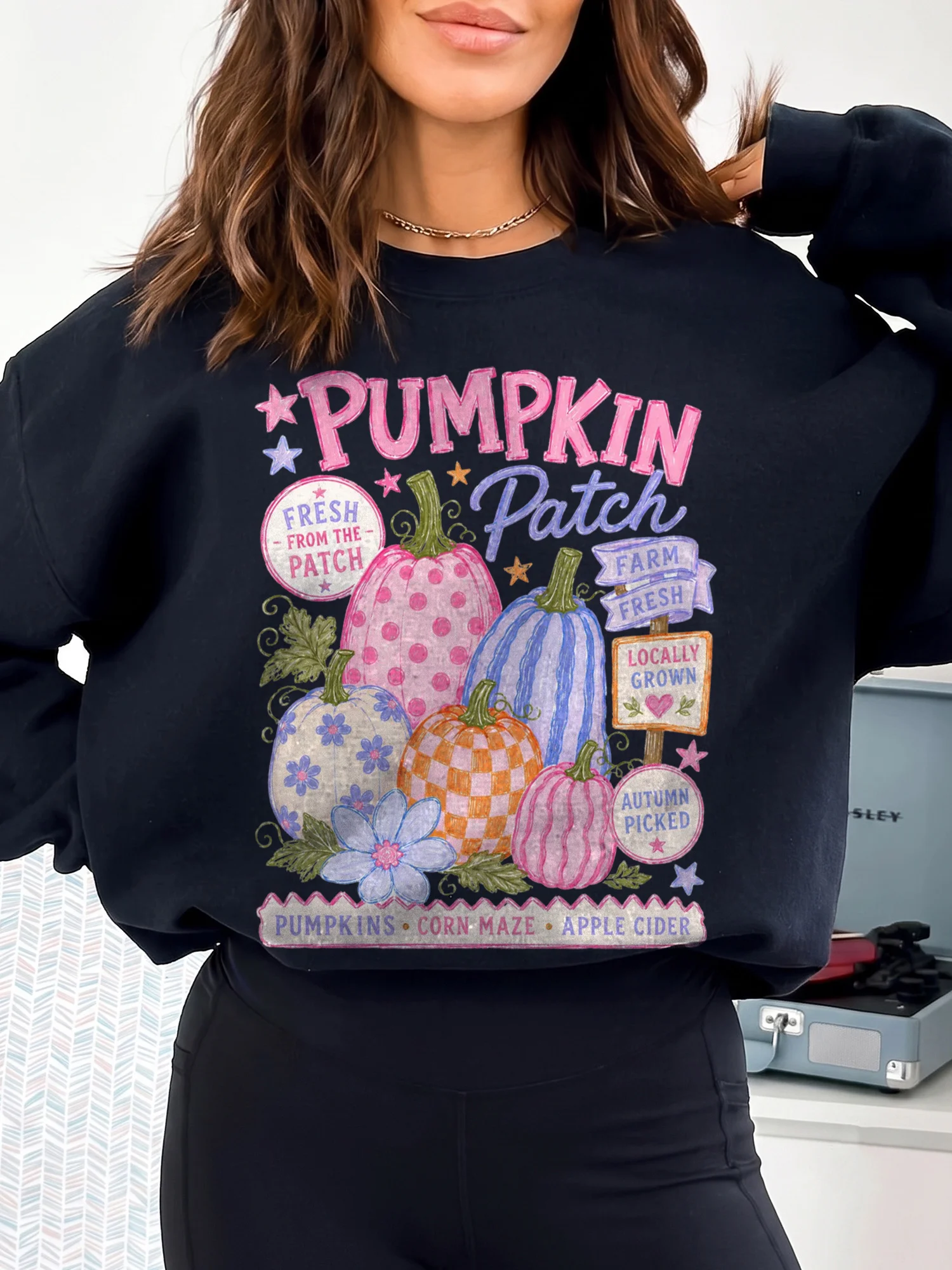 Pumpkin Patch T-Shirt Farm Fresh Fall Harvest Tee Cute Autumn Corn Maze And Apple Cider Shirt