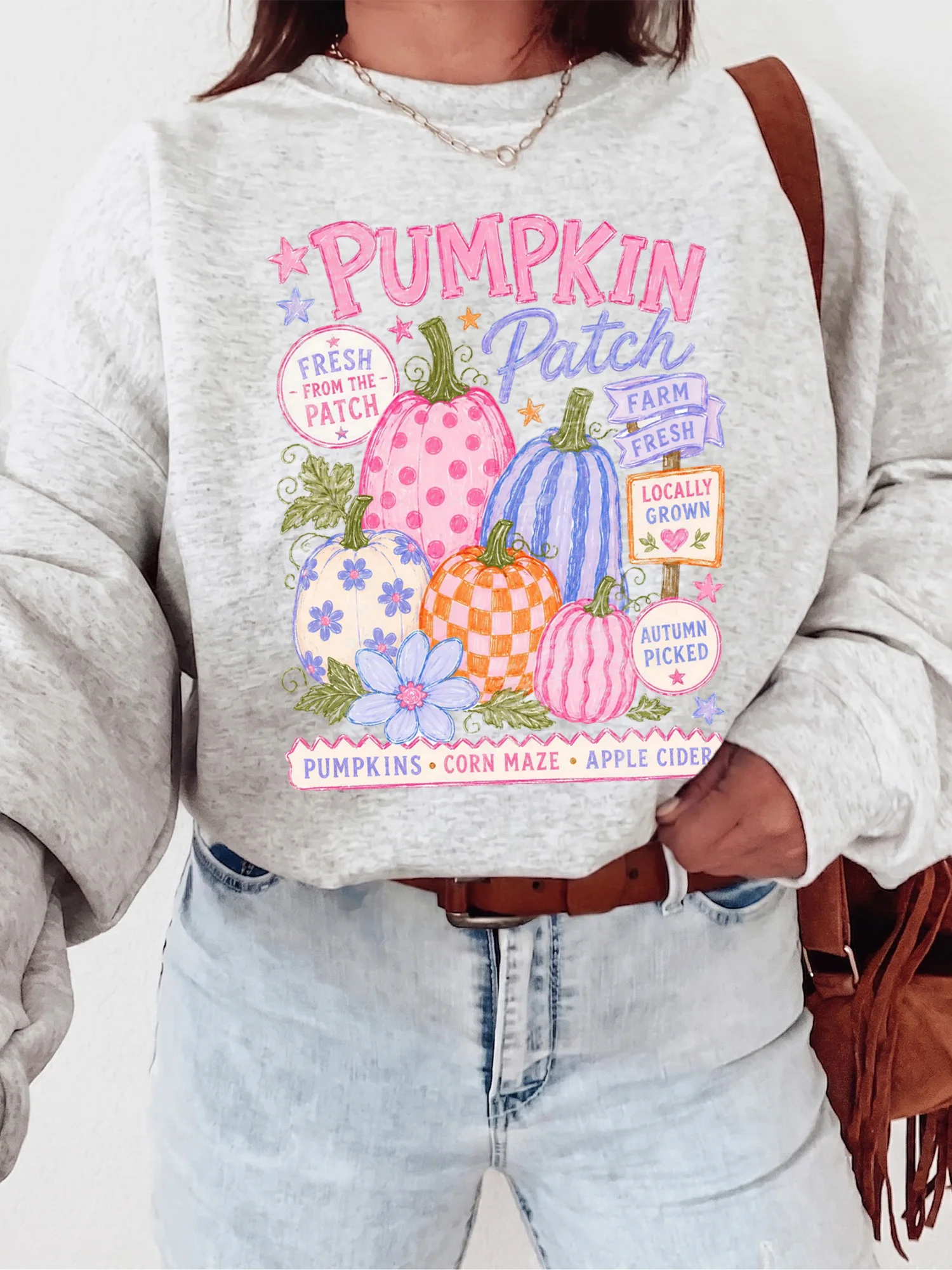 Pumpkin Patch T-Shirt Farm Fresh Fall Harvest Tee Cute Autumn Corn Maze And Apple Cider Shirt