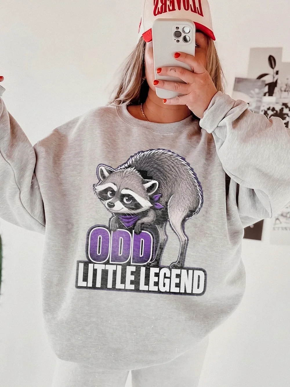 Odd Little Legend Raccoon Graphic Tee Quirky Animal T-Shirt For Women And Kids