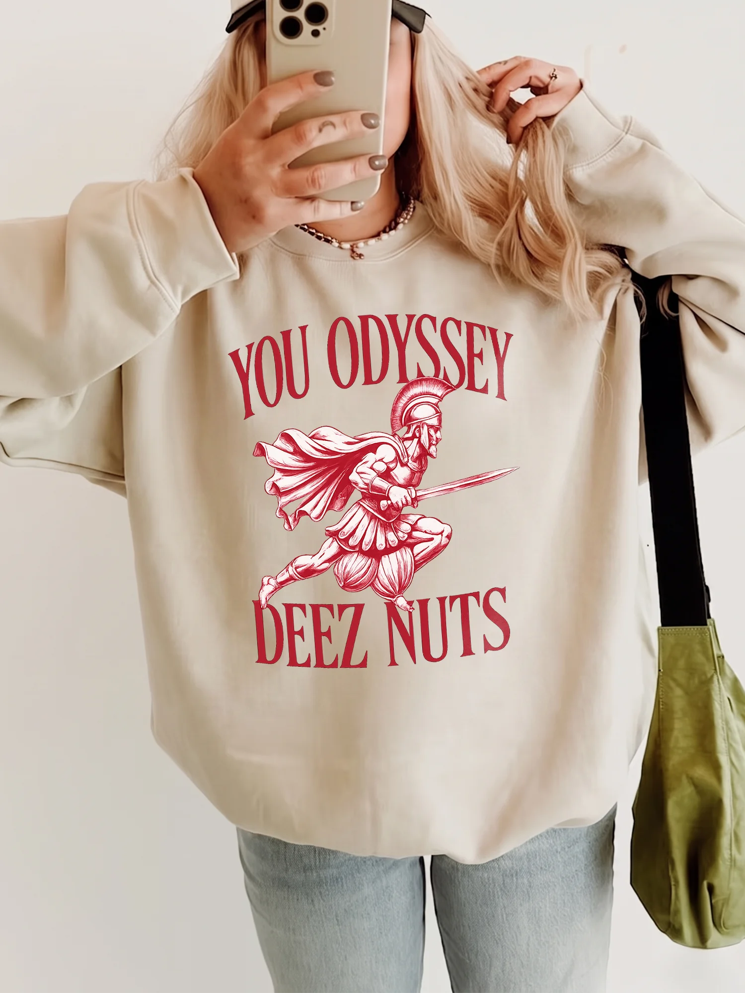 Funny You Odyssey Deez Nuts Graphic Tee Greek Mythology Meme Shirt Adult Humor Gag Gift