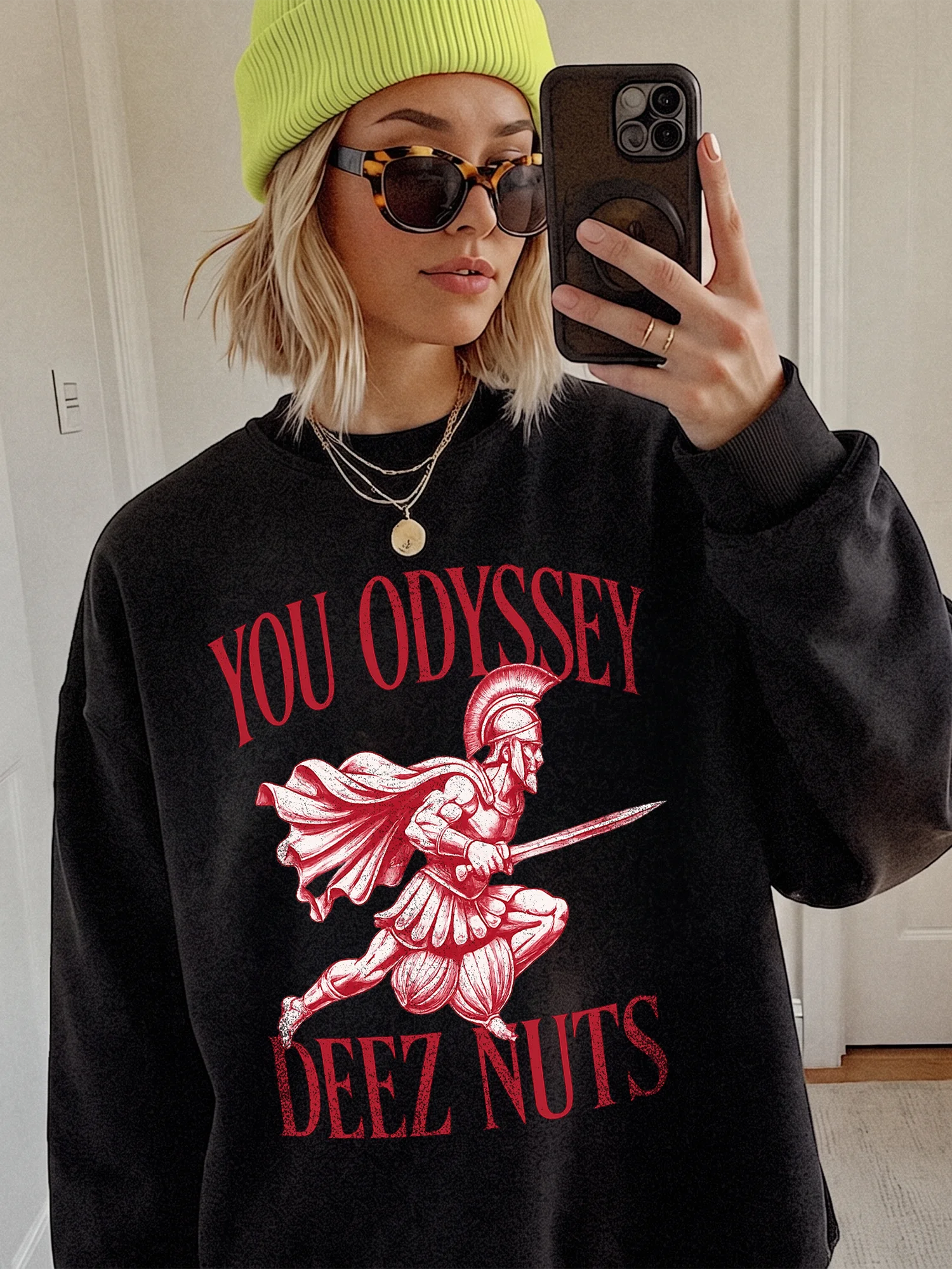 Funny You Odyssey Deez Nuts Graphic Tee Greek Mythology Meme Shirt Adult Humor Gag Gift