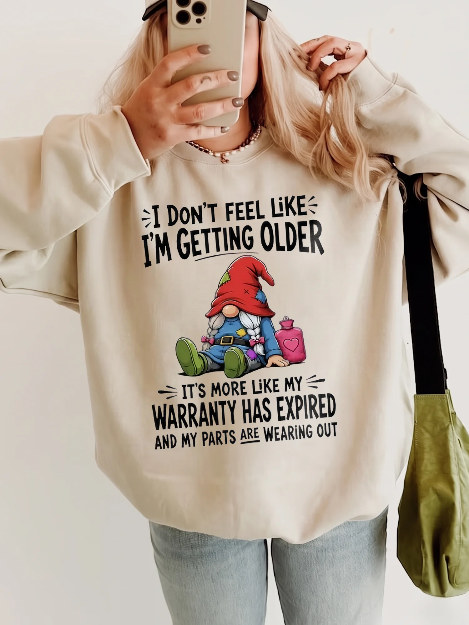 Funny Warranty Has Expired Gnome Tee Aging Humor Graphic T-Shirt For Midlife Birthday Or Retirement Gift