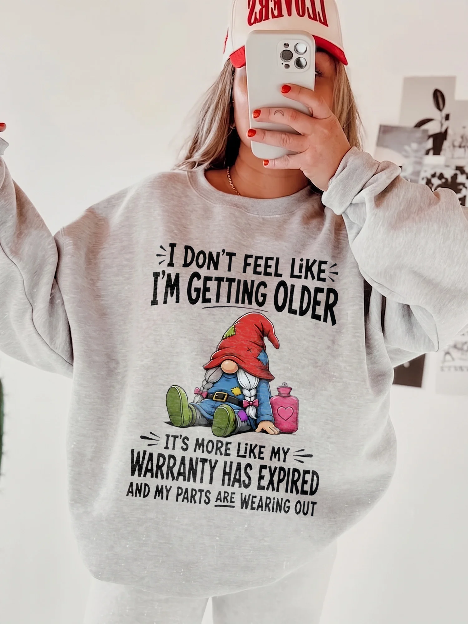 Funny Warranty Has Expired Gnome Tee Aging Humor Graphic T-Shirt For Midlife Birthday Or Retirement Gift