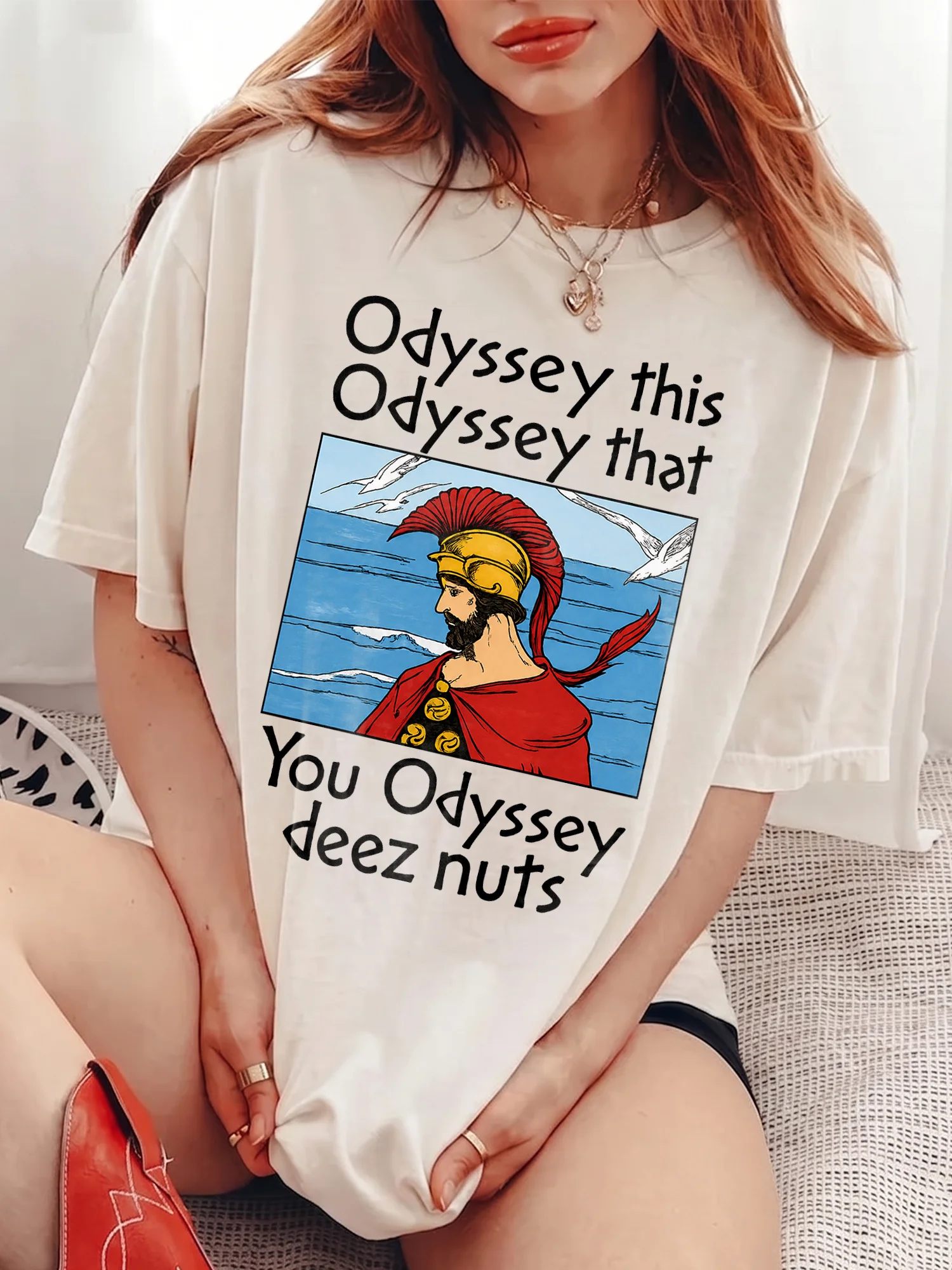 Odyssey This Odyssey That Deez Nuts Funny Greek Mythology Meme Graphic Tee