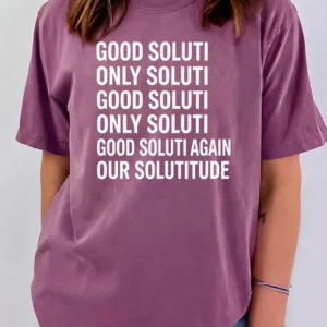 Abstract Typography Graphic Tee Surreal Glitch Text Slogan Shirt Quirky Conversation Starter Casual T-Shirt