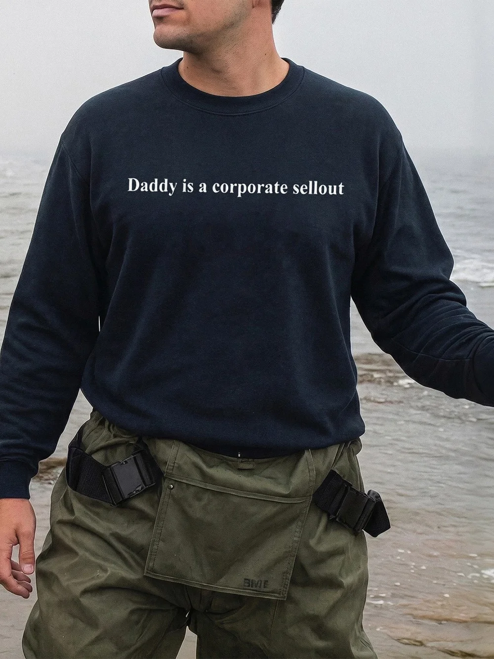 Daddy Is A Corporate Sellout Tee Funny Anti-Corporate Graphic T-Shirt Sarcastic Workplace Satire Shirt Boss Humor Gag Gift