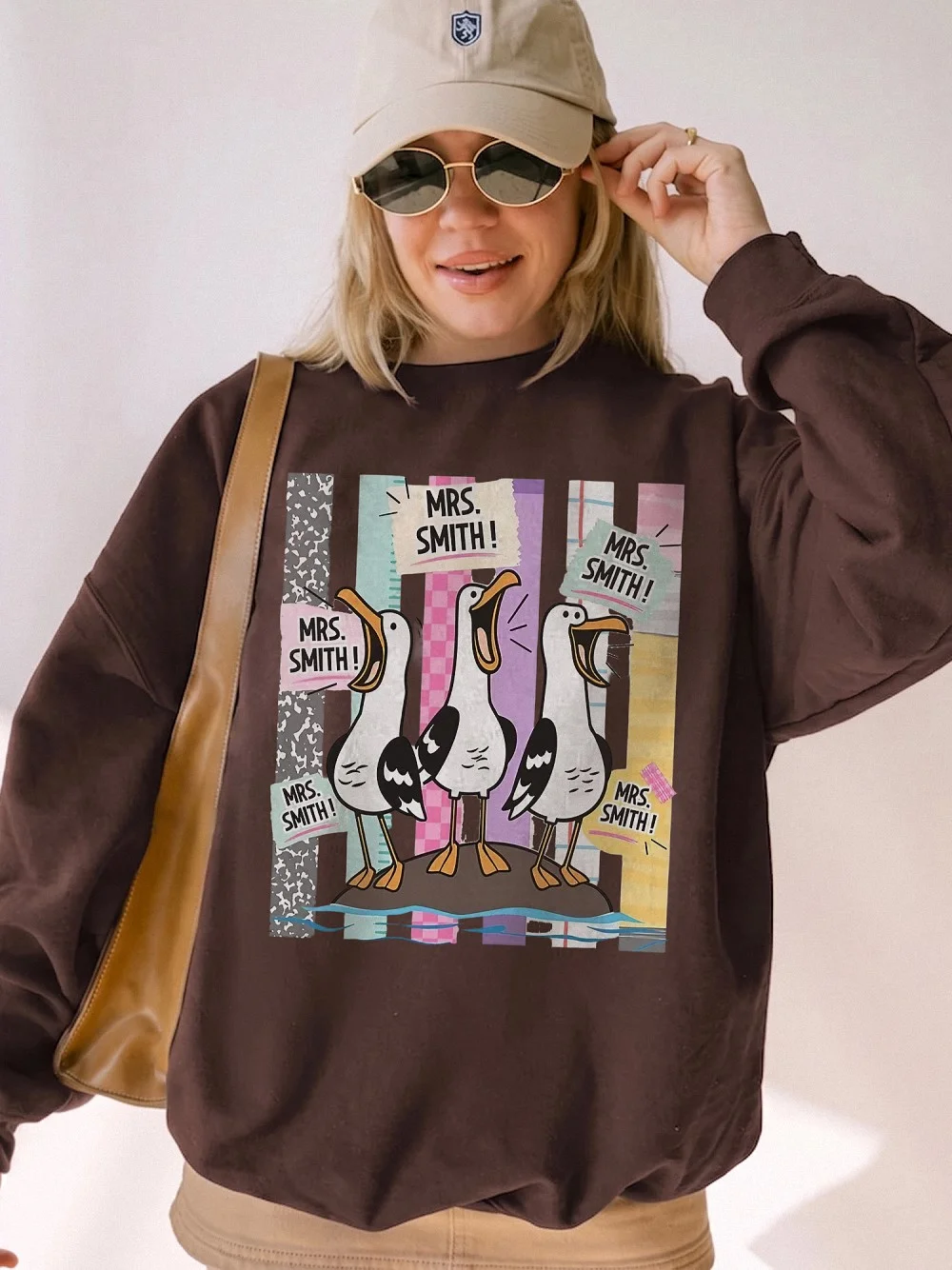 Personalized Teacher Name Funny Seagull Graphic Tee Back To School Gift