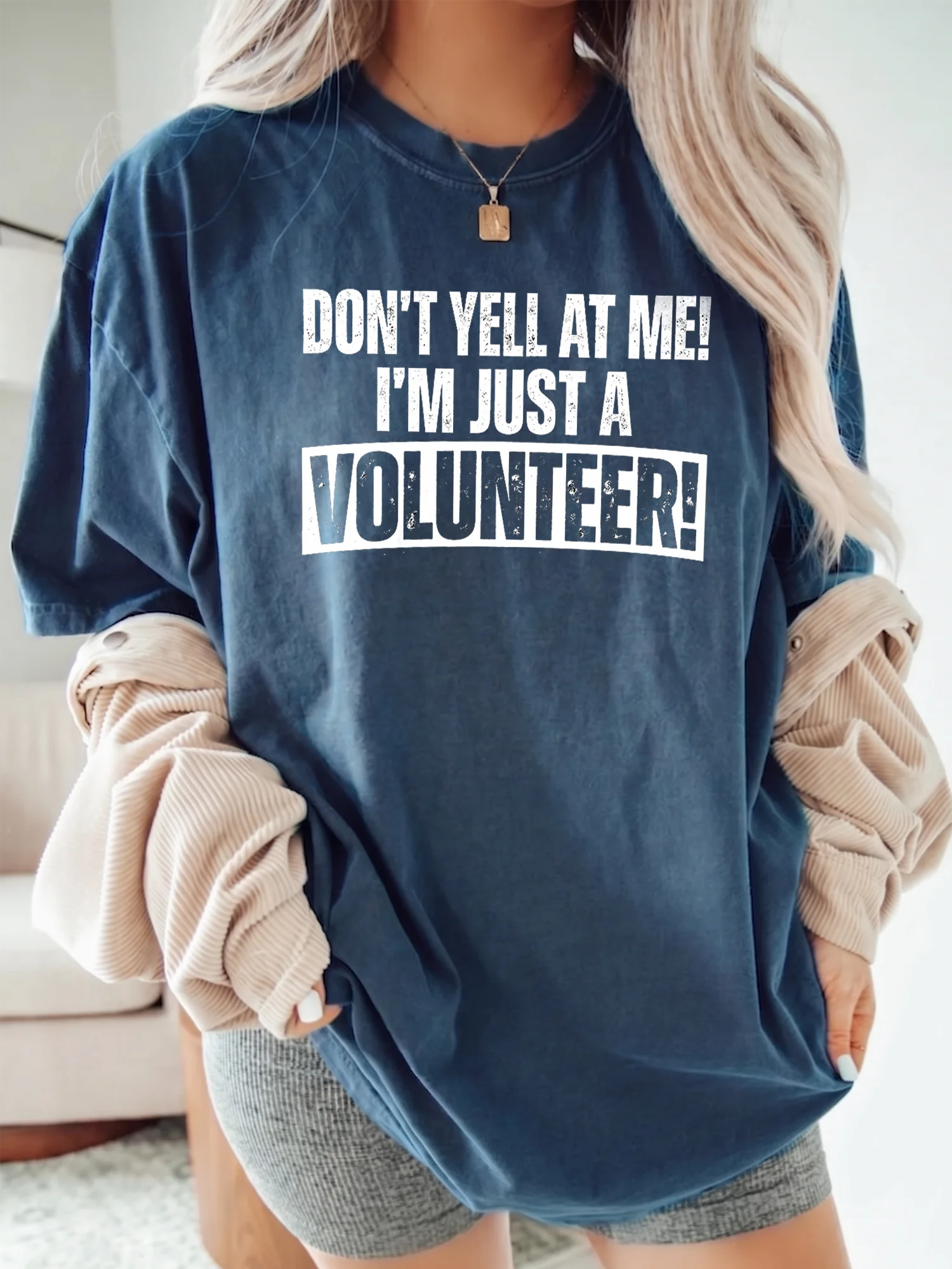 Funny Volunteer Appreciation Shirt Don't Yell At Me I'm Just A Volunteer Graphic Tee For Event Staff And Charity Workers