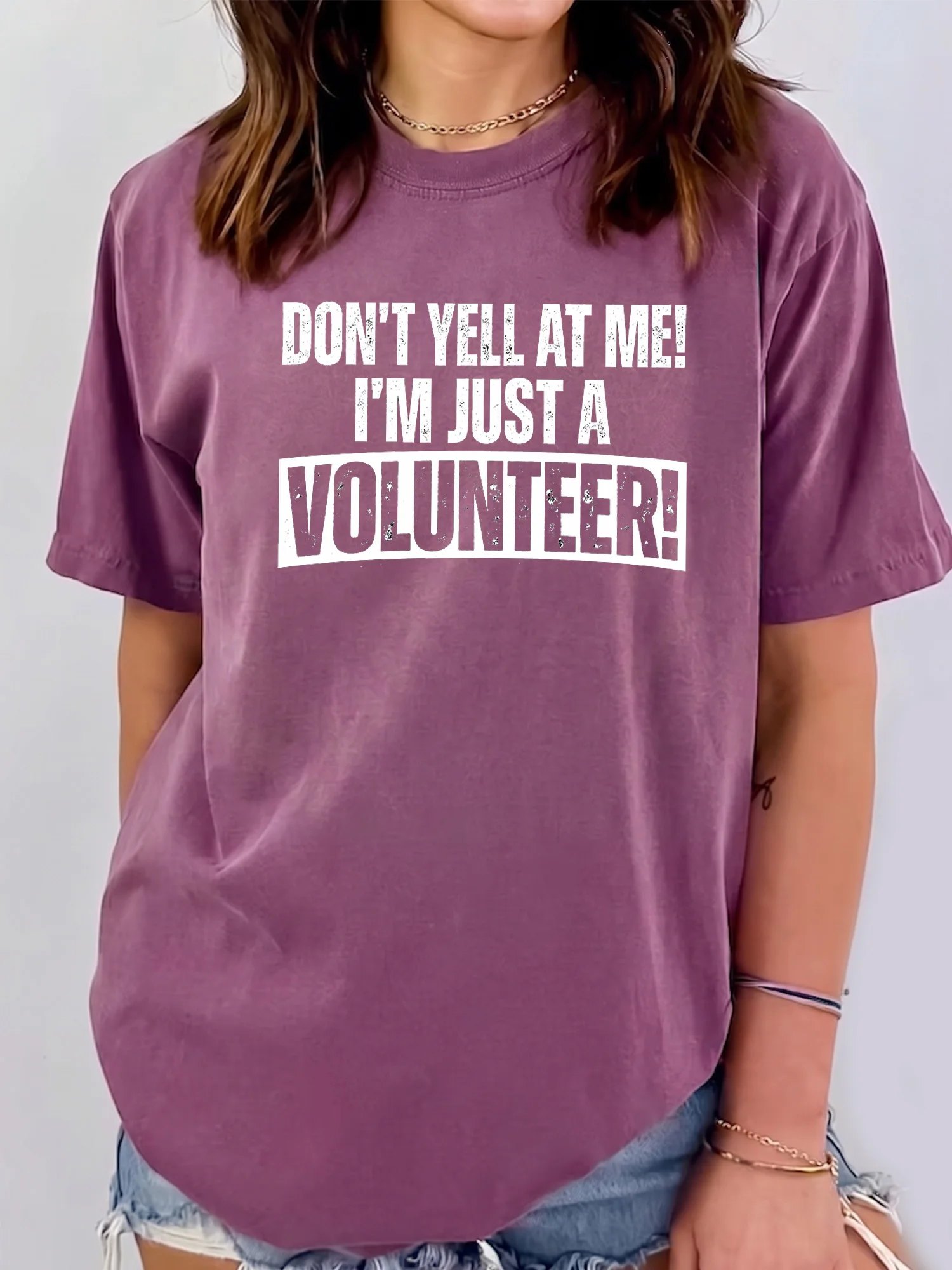 Funny Volunteer Appreciation Shirt Don't Yell At Me I'm Just A Volunteer Graphic Tee For Event Staff And Charity Workers