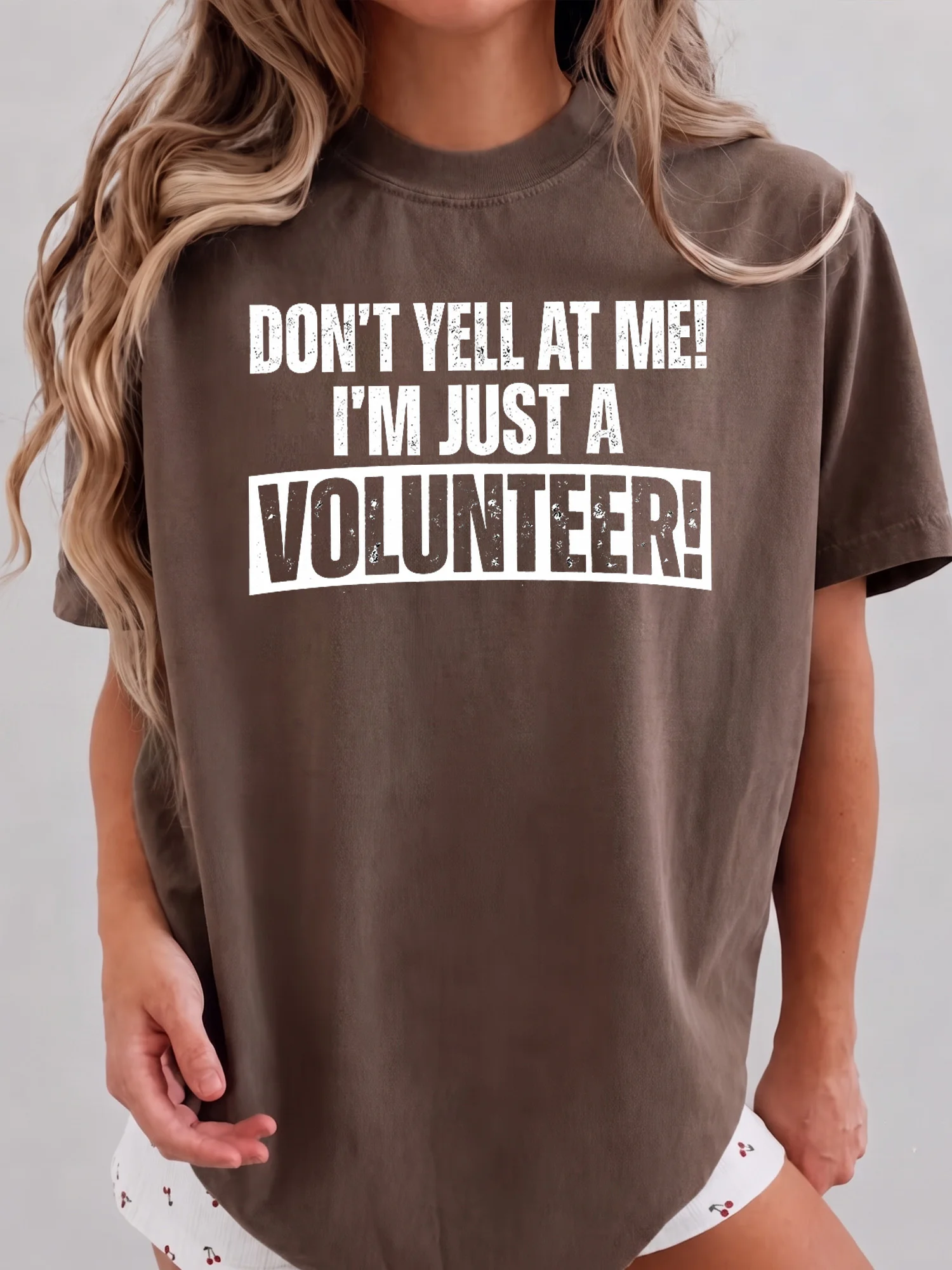 Funny Volunteer Appreciation Shirt Don't Yell At Me I'm Just A Volunteer Graphic Tee For Event Staff And Charity Workers