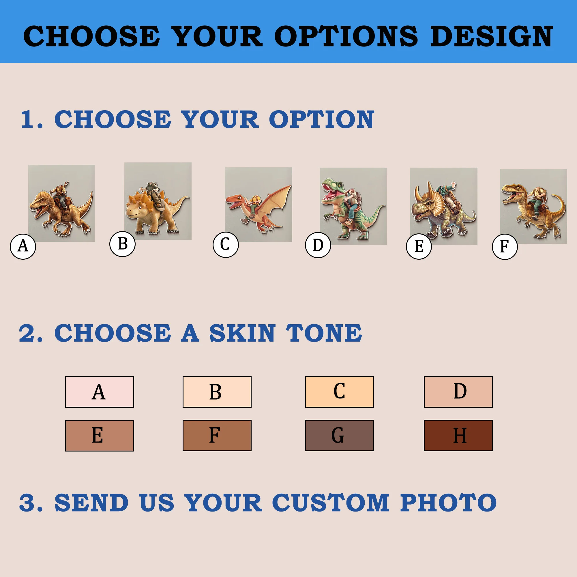 Personalized Kids Photo Dinosaur Fridge Magnet Custom Face Upload Rider Keepsake Gift