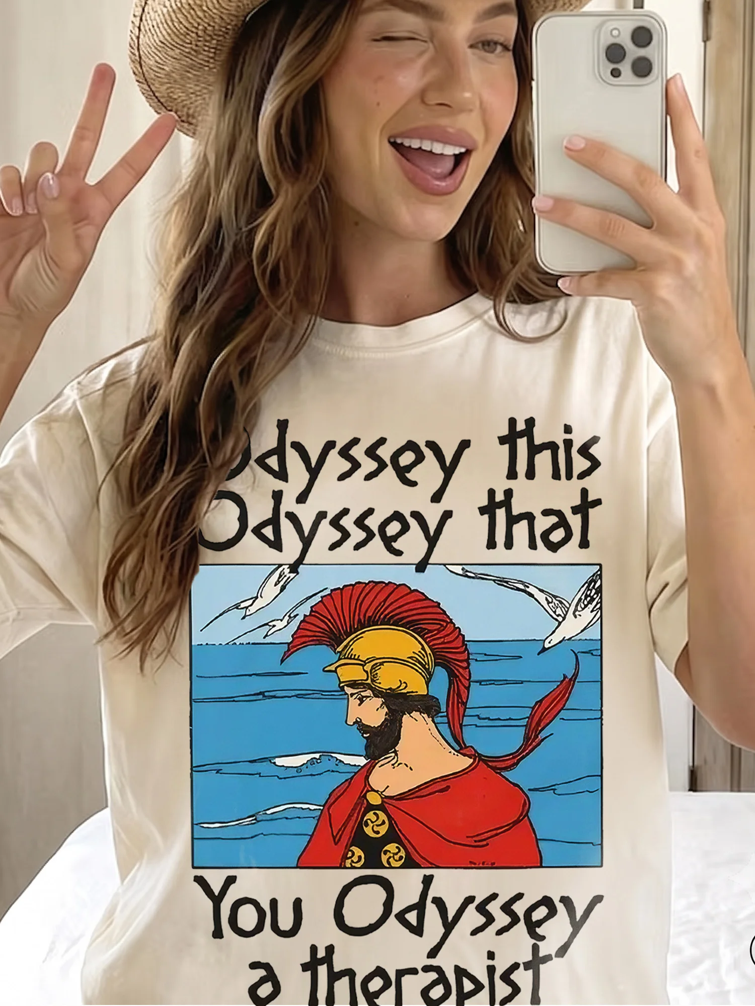 Odyssey This Odyssey That You Odyssey A Therapist Graphic Tee Funny Greek Mythology Pun T-Shirt