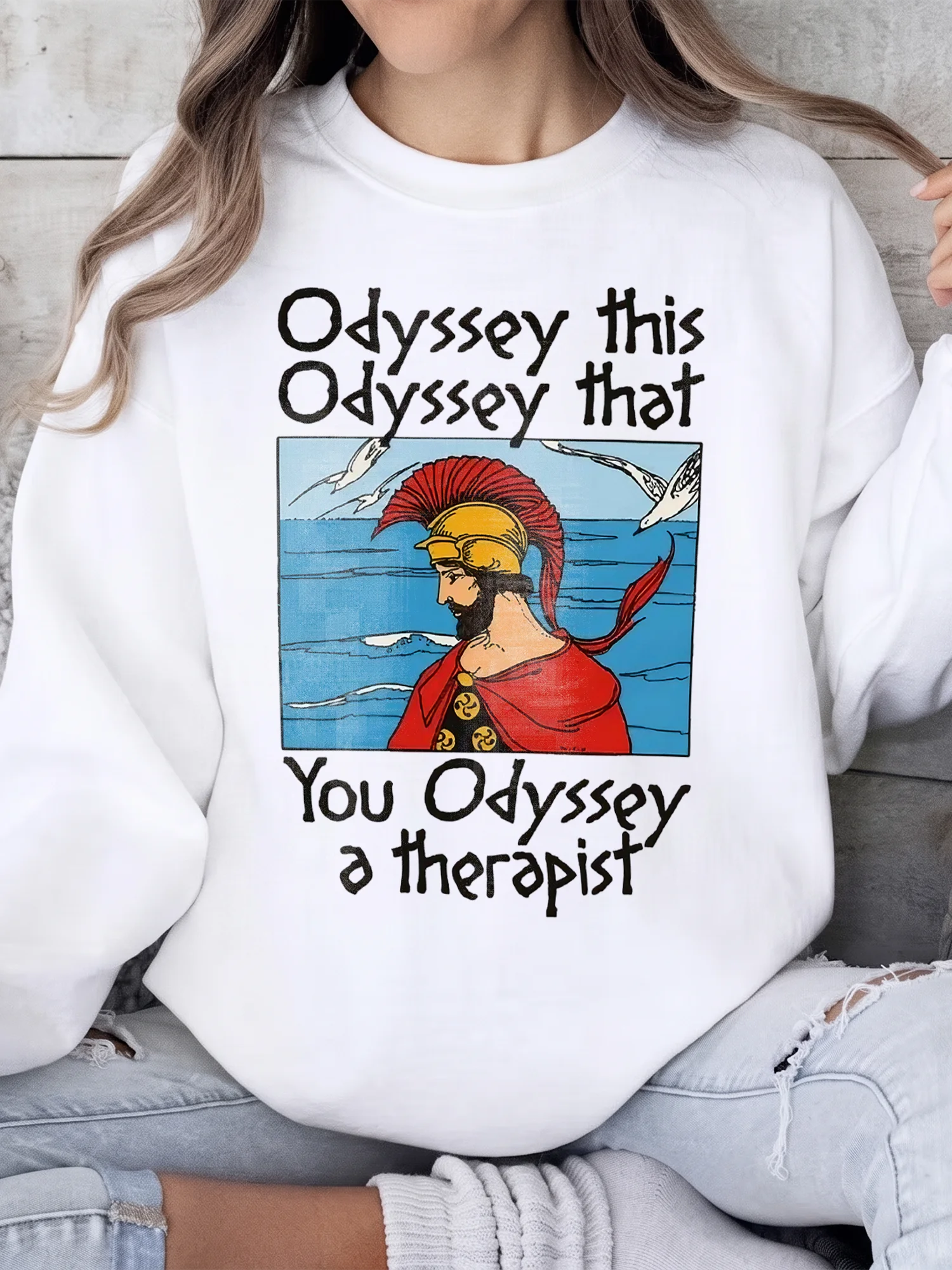 Odyssey This Odyssey That You Odyssey A Therapist Graphic Tee Funny Greek Mythology Pun T-Shirt