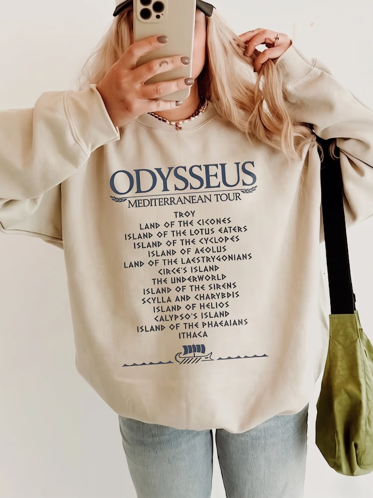 Odysseus Mediterranean Tour Graphic Tee Greek Mythology Shirt Homer The Odyssey Book Lover Apparel Literature Teacher Gift