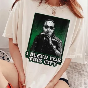 Howie Roseman I Bleed For This City Graphic Tee Cigar Smoking Man Urban Streetwear Shirt Green And Black City Pride T-Shirt