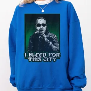 Howie Roseman I Bleed For This City Graphic Tee Cigar Smoking Man Urban Streetwear Shirt Green And Black City Pride T-Shirt