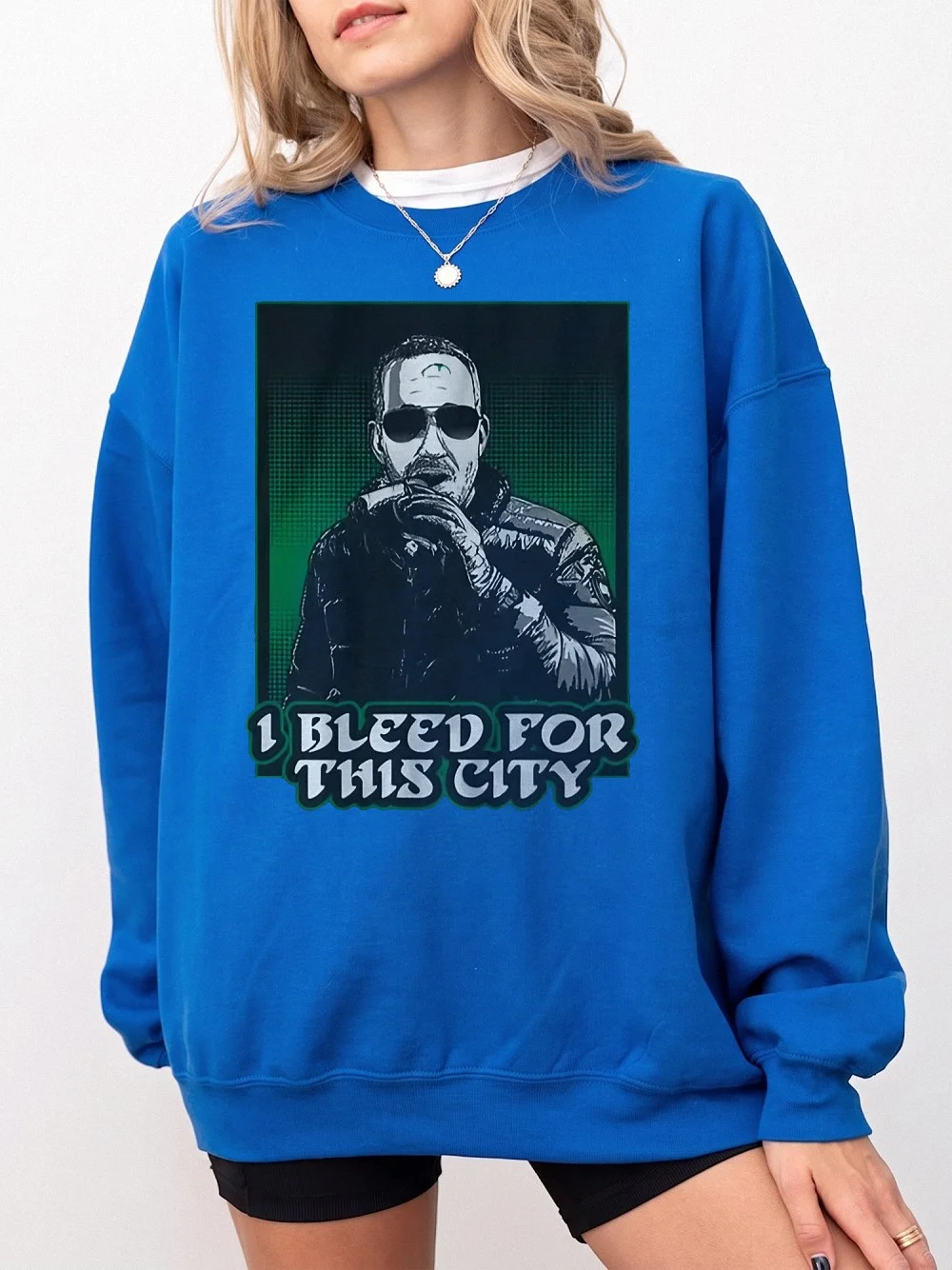 Howie Roseman I Bleed For This City Graphic Tee Cigar Smoking Man Urban Streetwear Shirt Green And Black City Pride T-Shirt