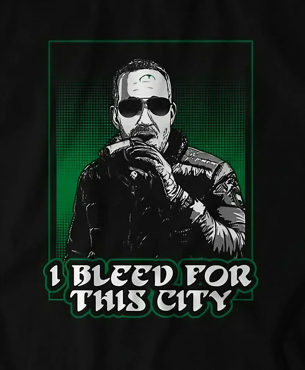 Howie Roseman I Bleed For This City Graphic Tee Cigar Smoking Man Urban Streetwear Shirt Green And Black City Pride T-Shirt