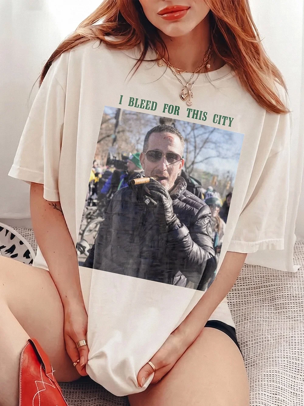Howie Roseman Cigar Photo I Bleed For This City Graphic Tee Philadelphia Football Fan Shirt