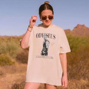Odysseus My Name Is Nobody Greek Mythology Graphic Tee Vintage Homer Literature T-Shirt For Classics Students