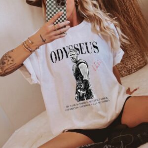 Odysseus My Name Is Nobody Greek Mythology Graphic Tee Vintage Homer Literature T-Shirt For Classics Students