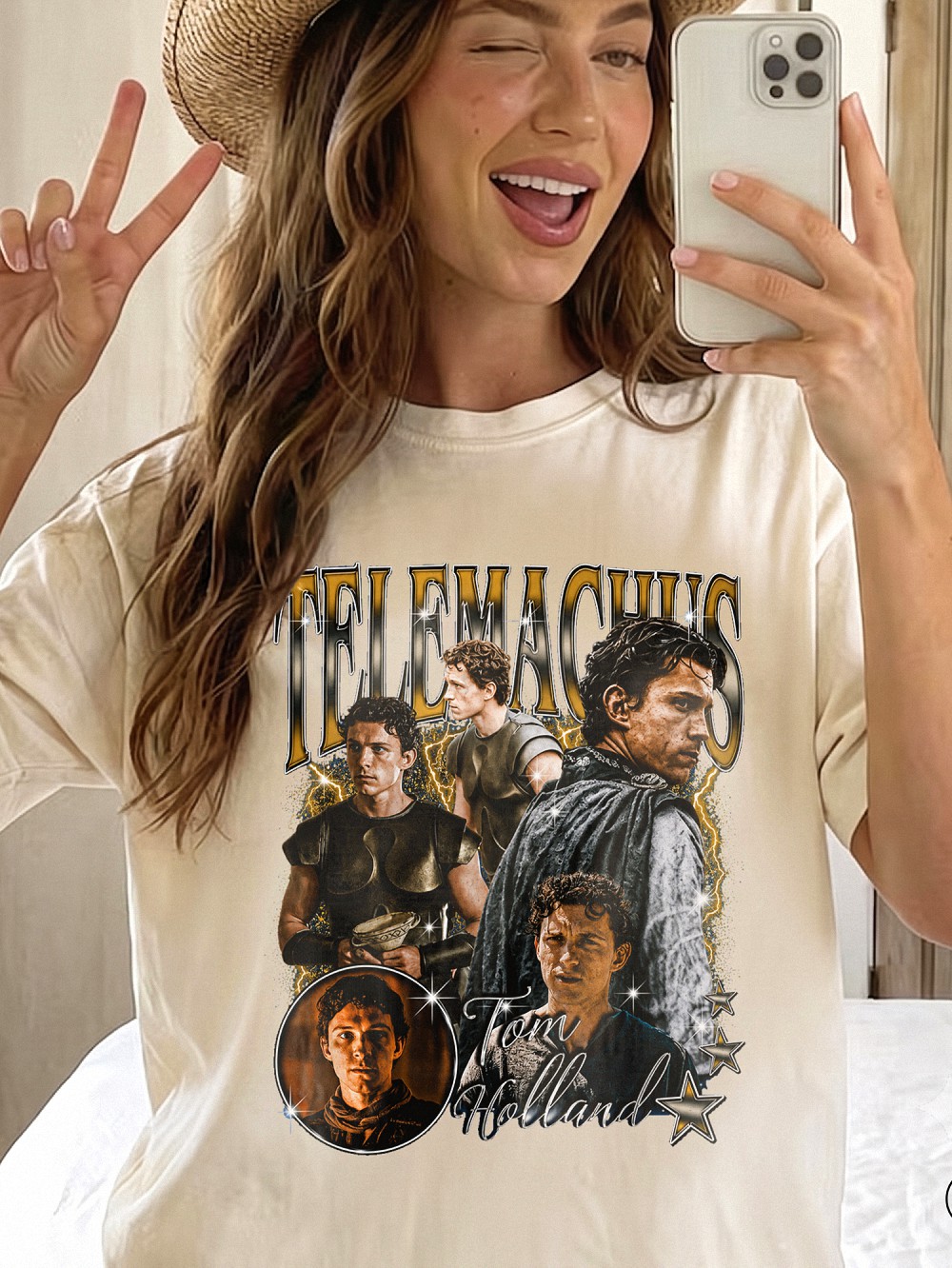 Tom Holland Telemachus Vintage Graphic Tee The Odyssey Movie Character Fan Shirt