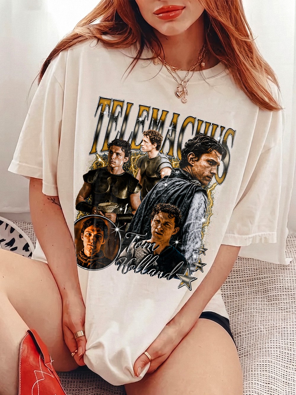 Tom Holland Telemachus Vintage Graphic Tee The Odyssey Movie Character Fan Shirt