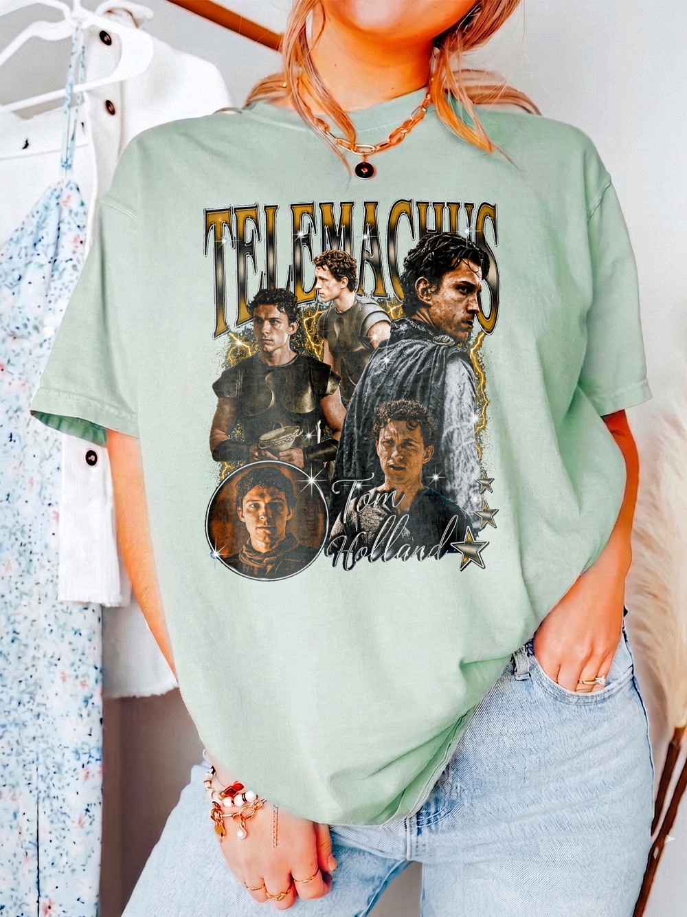 Tom Holland Telemachus Vintage Graphic Tee The Odyssey Movie Character Fan Shirt