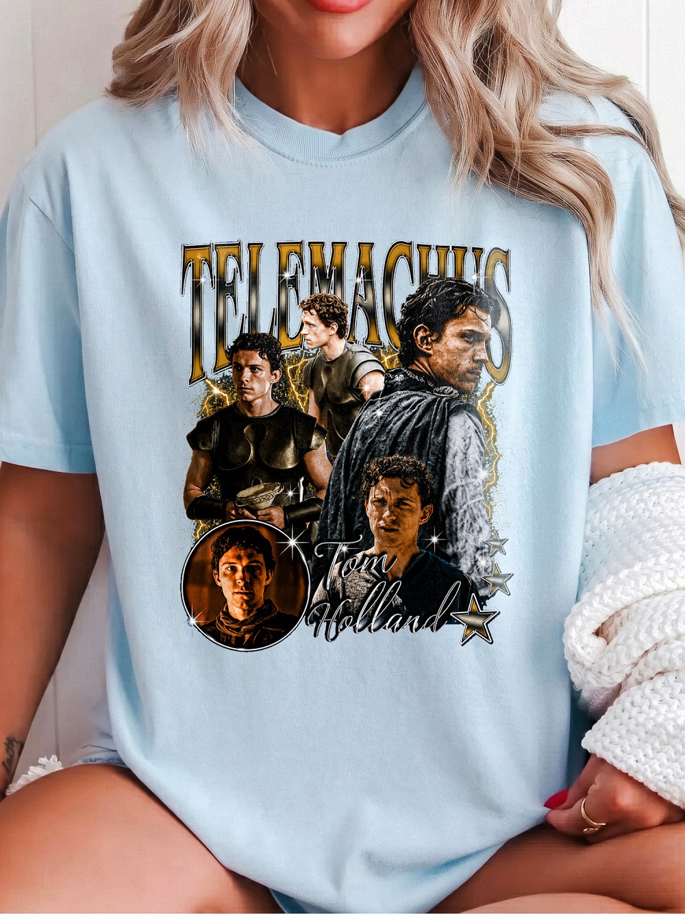 Tom Holland Telemachus Vintage Graphic Tee The Odyssey Movie Character Fan Shirt