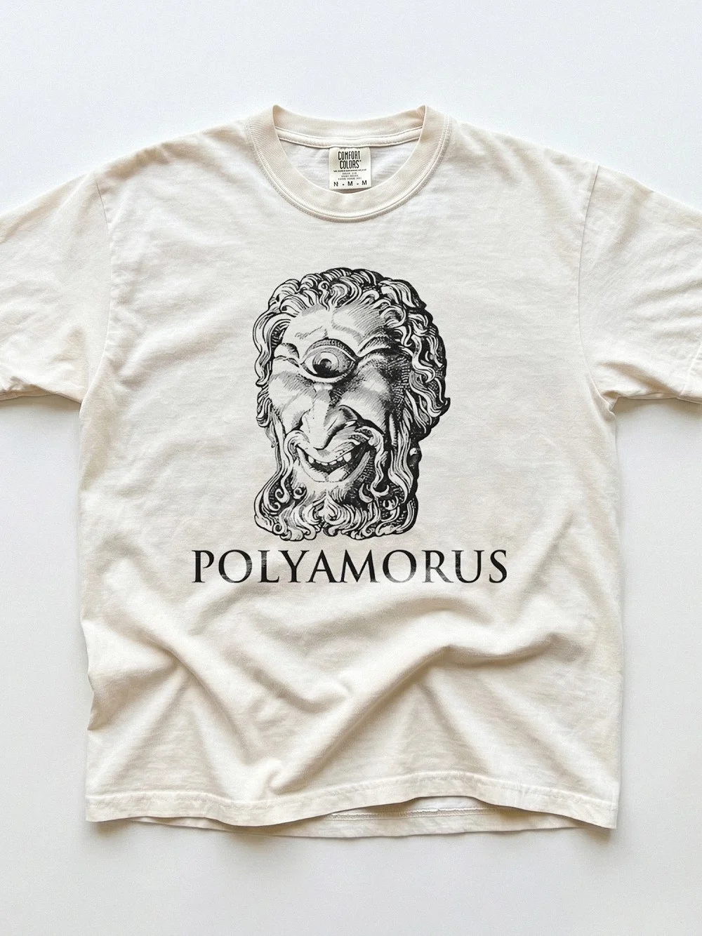 Polyamorus Cyclops Graphic Tee Vintage Mythology Humor T-Shirt For Open Relationships