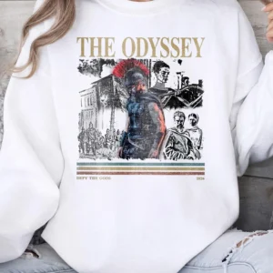 The Odyssey 2026 By The Gods Vintage Graphic Tee Greek Mythology Literature Fandom Shirt