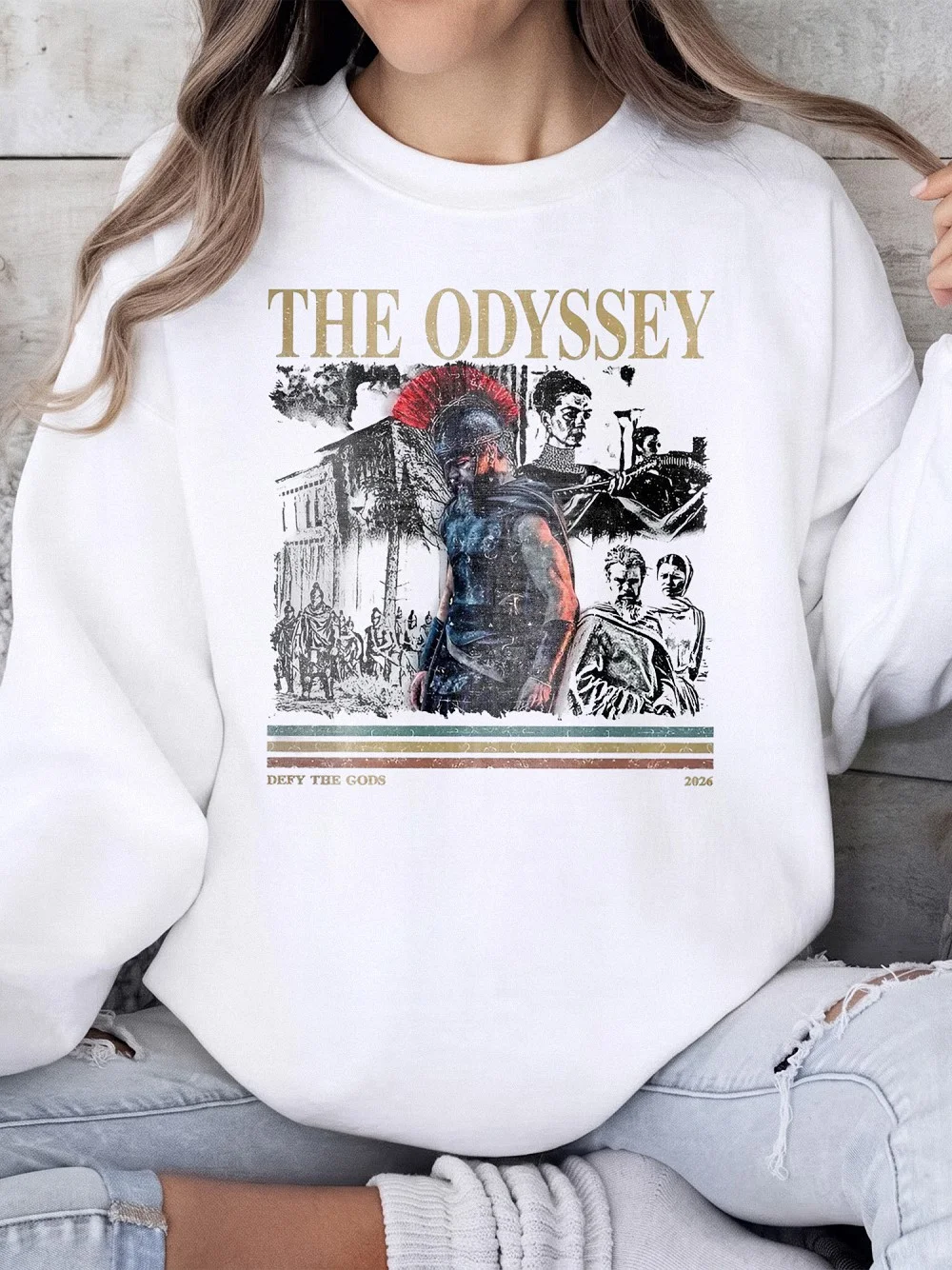 The Odyssey 2026 By The Gods Vintage Graphic Tee Greek Mythology Literature Fandom Shirt