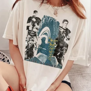 The Odyssey Greek Mythology Graphic Tee Vintage Collage Literature Shirt For Book Lovers