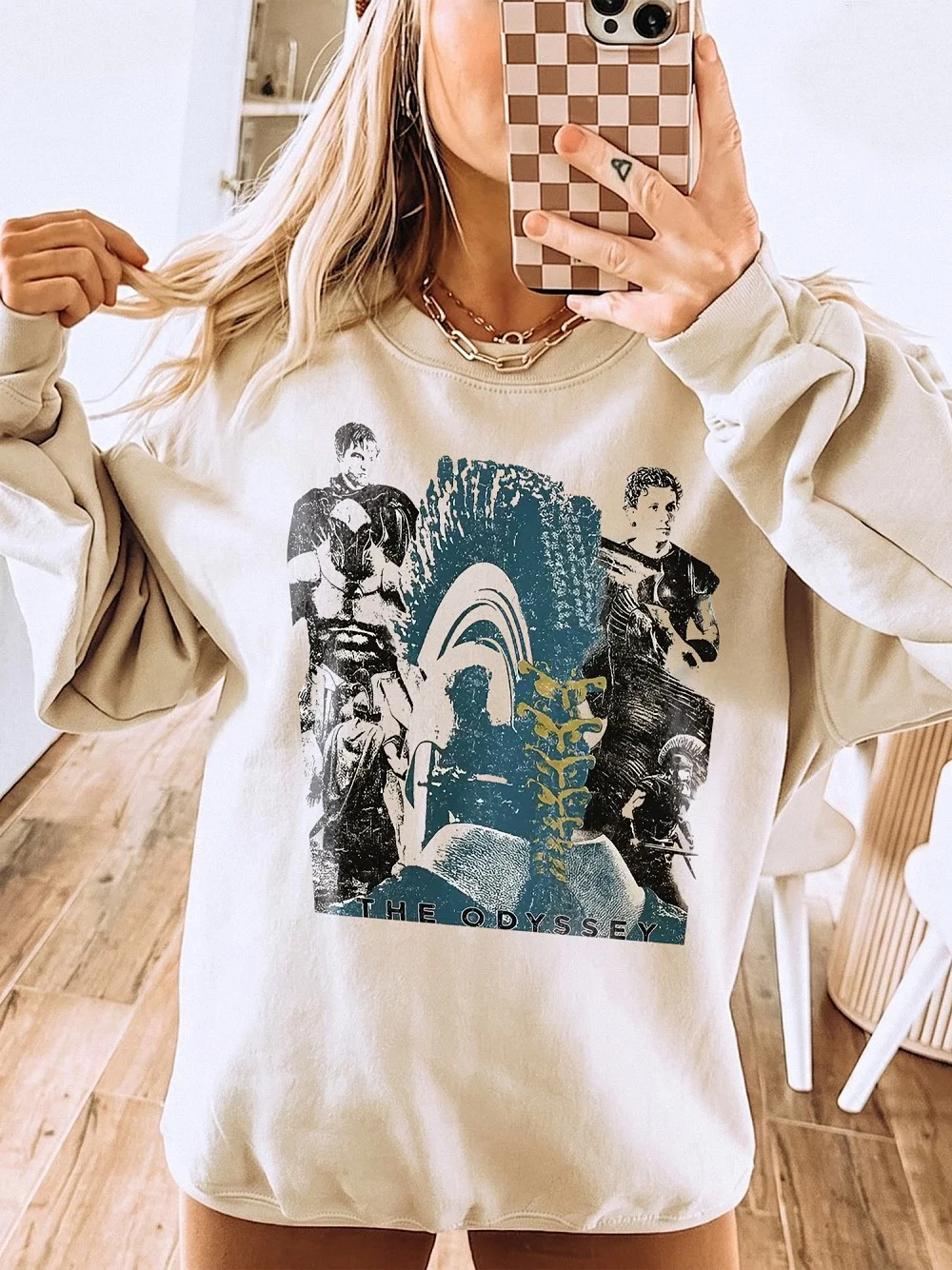 The Odyssey Greek Mythology Graphic Tee Vintage Collage Literature Shirt For Book Lovers
