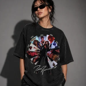Vintage Tina Turner 1974-1999 Eras Timeline Graphic Tee Retro Concert Shirt
