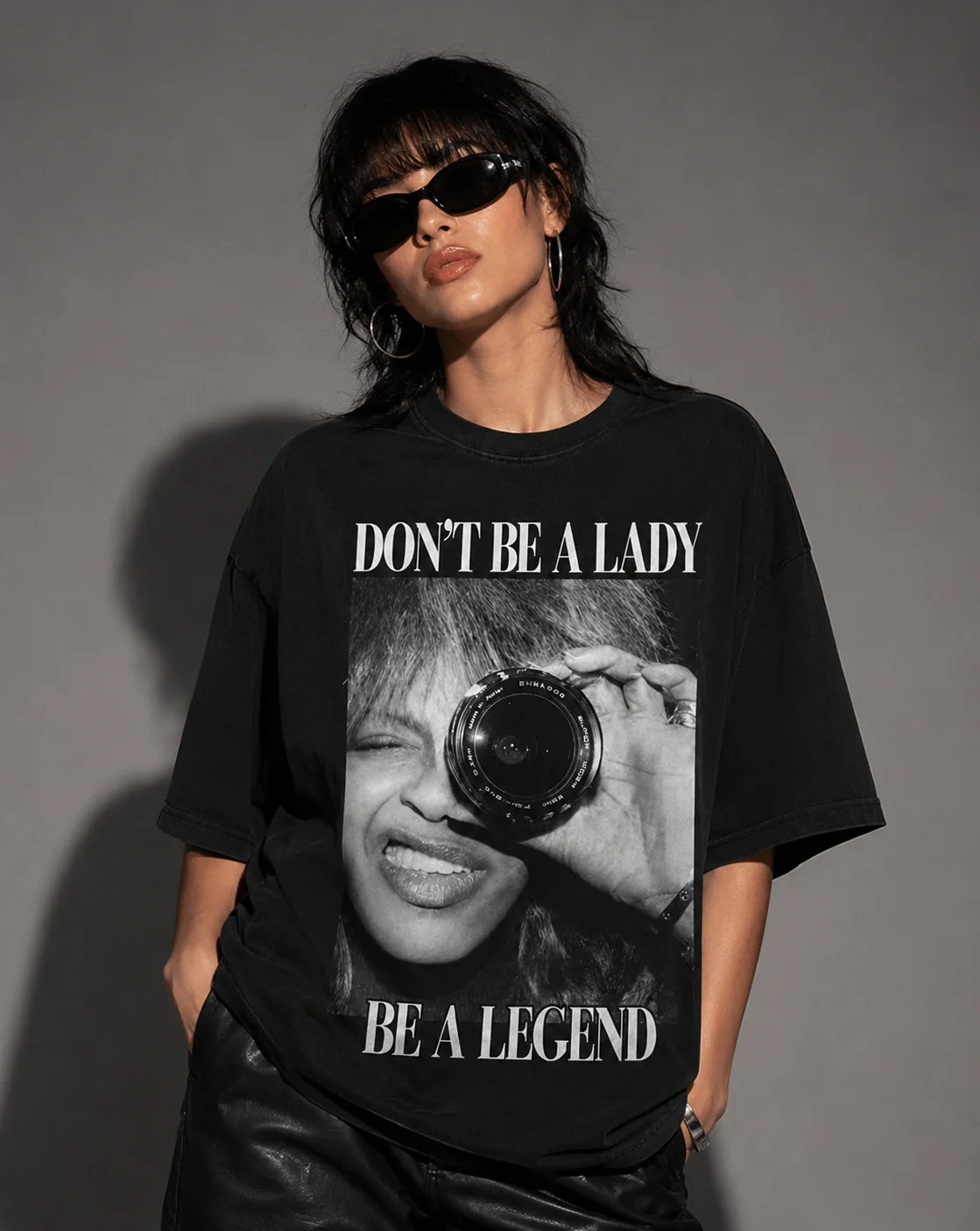 Tina Turner Don't Be a Lady Be a Legend Tee Vintage Feminist Graphic Shirt Women's Empowerment Gift