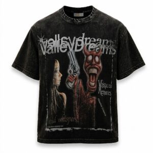 Valley Dreams Whispered Memories Tee Dark Gothic Vintage Wash Streetwear