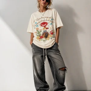 Love Has Ways of Bringing Things Back to Life Slogan Tee Whimsical Cowgirl Graphic Shirt for Women