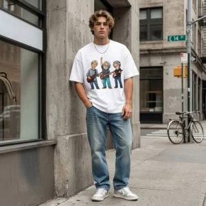 Grateful Dead Cartoon Band Graphic Tee Vintage Style Jam Band T-Shirt