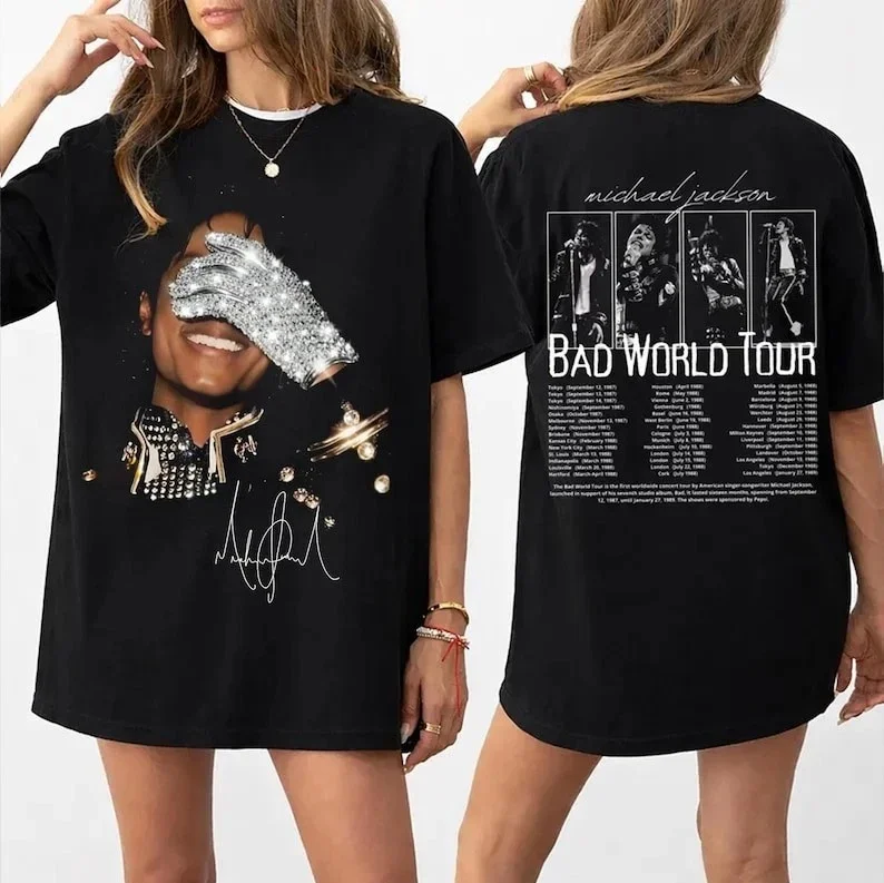 Michael Jackson Bad World Tour Double-Sided Concert Tee