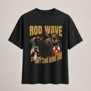 Rod Wave Don't Look Down Tour Vintage Graphic Tee for Concert Fans