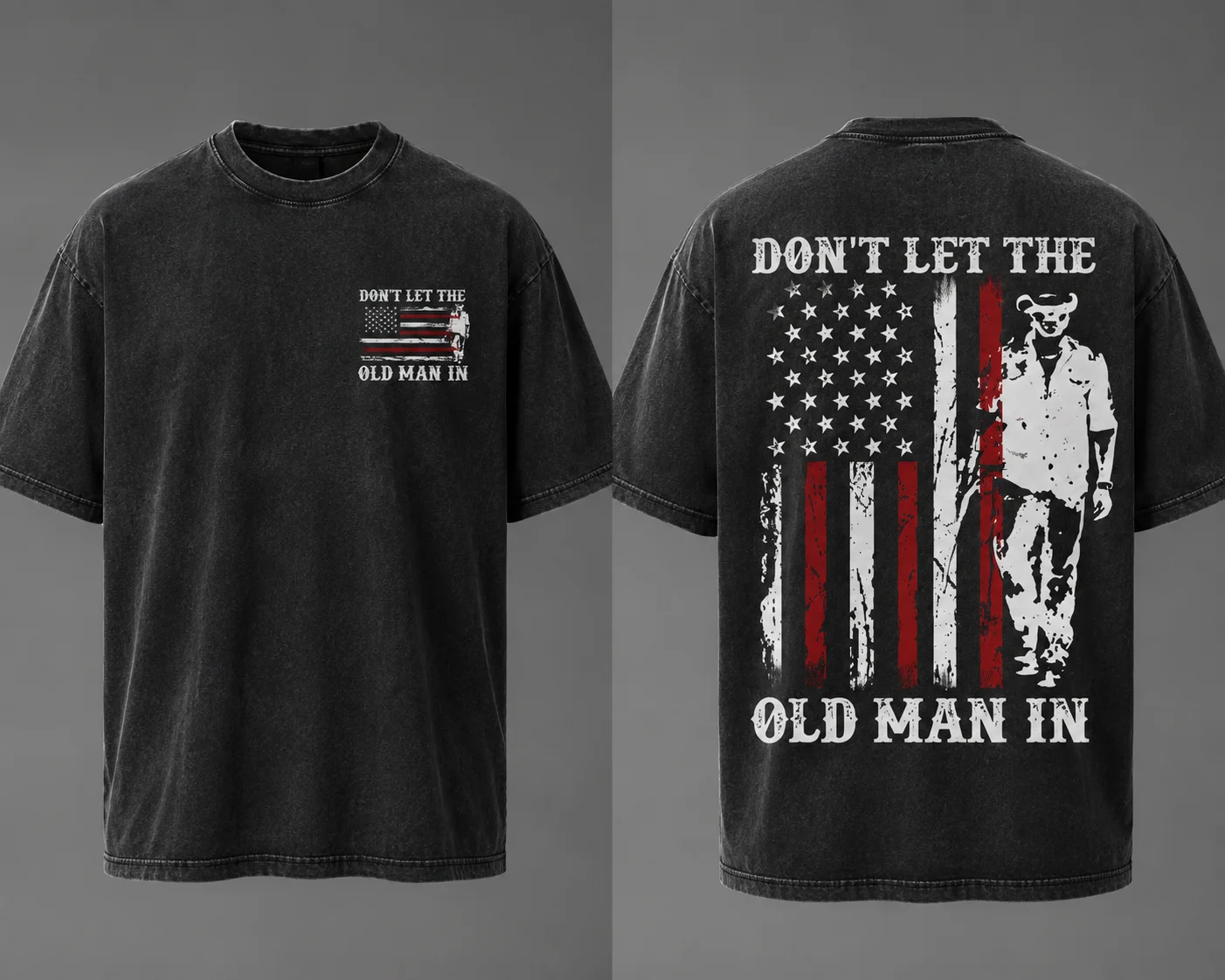 Don't Let The Old Man In Distressed Flag Tee Toby Keith Country Tribute Shirt for Men