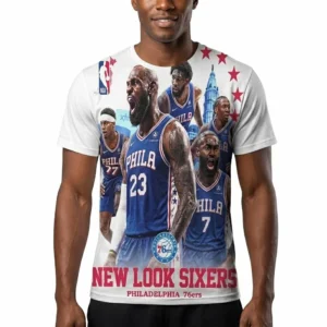 New Look Sixers Philadelphia 76ers Tee Basketball Fan Shirt